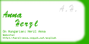 anna herzl business card